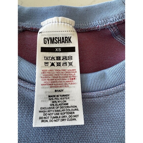 Gymshark XS Women Pullover Adapt Ombré Pink/purple Seamless Cropped Top Active - Picture 7 of 7